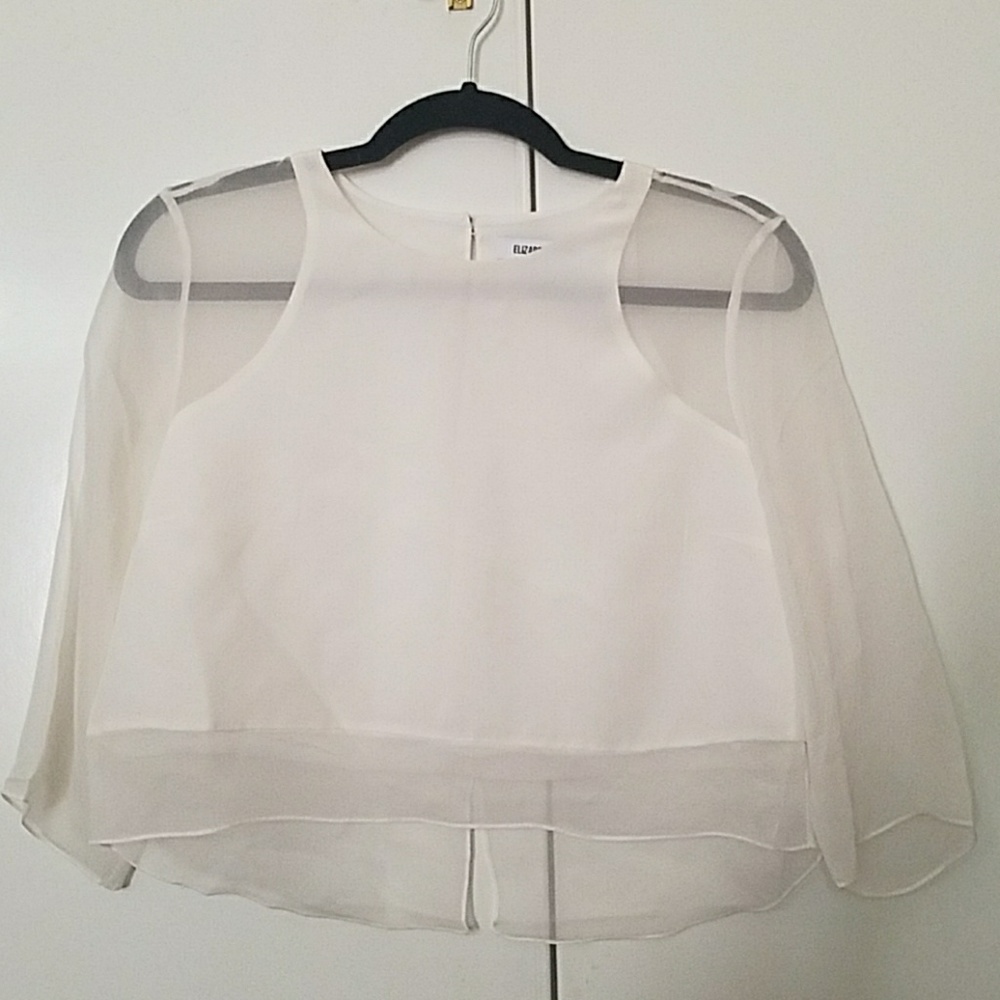 White Silk Crop Elizabeth and James Blouse